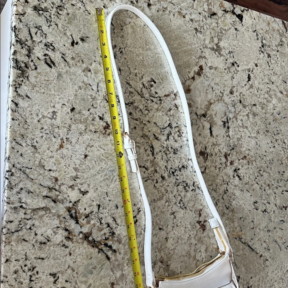 a. new day White Crossbody Bag gold hardware